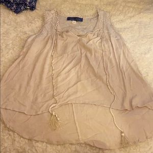 Golden/tan fun detailed tank top